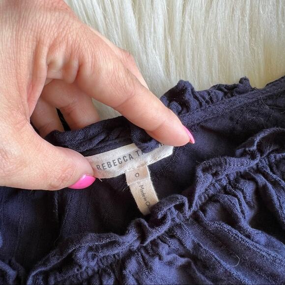 Rebecca Taylor Mariana Gauze Eyelet Dress Size 0 - Picture 7 of 9